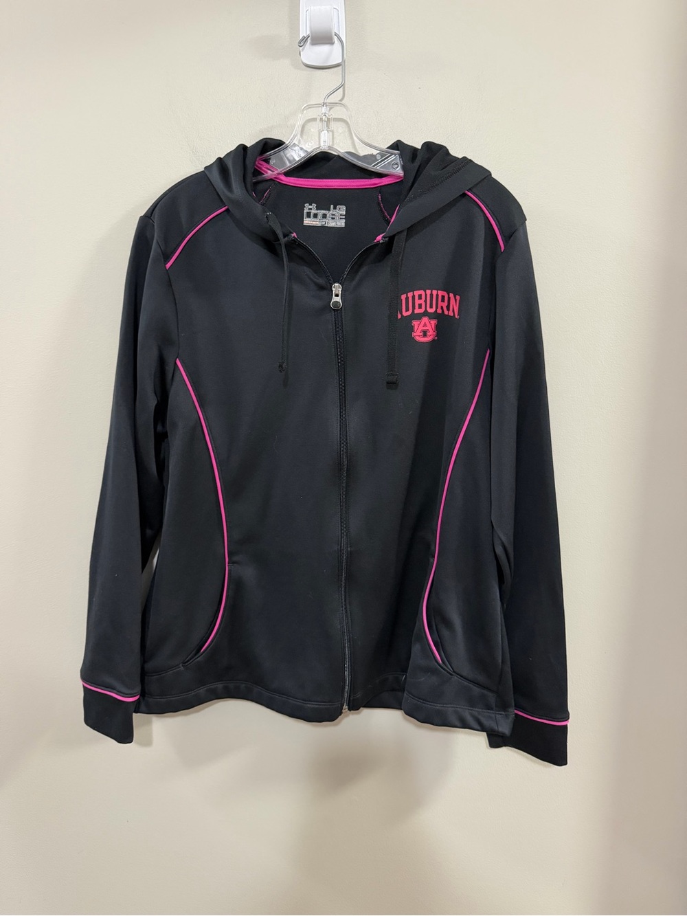 Under Armour Auburn University Tigers Black Performance Hoodie with Pink Trim